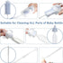 Swishine Set, Baby Bottle Brush Innovative Press-to-Spin Brush Cleaner - Includes Silicone Bottle Brush, Nipple Brush