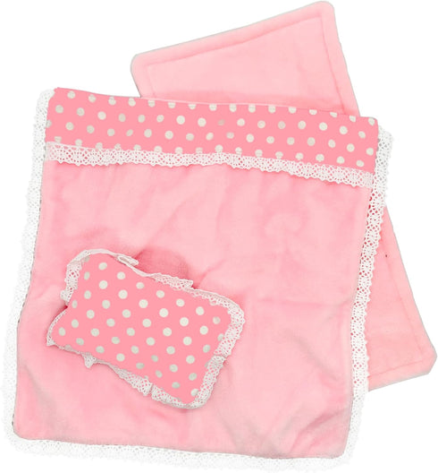 Ferberbears Playset 8-12 Inches Baby Doll Accessories Doll Bedding Kit Soft Blanket Mattress Pillow Fits Doll for Girls