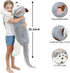 39.3 Inch Jumbo Husky Stuffed Animal, Giant Wolf Dog Plush Toy, Soft Kawaii Puppy Pillow, Gift for Kids