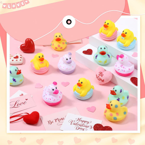 12 Summer Vinsot Pcs Cruise Rubber Ducks in Bulk Candy Pastel Mini Rubber Duckies for Baby Bath Toys, Toddler Pool Toys