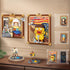 MEIEST 3D Set,Creative (4-The Mini Building Blocks Cute Painting Model DIY Simulation Particle Stereograph Collection