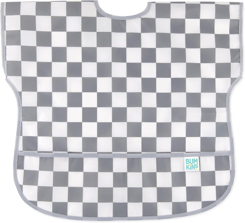 Bumkins Baby and Toddler Bibs, Large Short Sleeve Waterproof Bib for Kids, Unisex, 1-3 Years