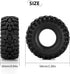 INJORA 1.0 Swamp Stomper S5 Tires - 58 * 24mm for SCX24 AX24 TRX4M FCX24 1/24 1/18 RC Crawler Car, T1015