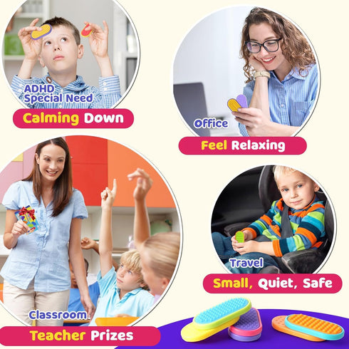 Sensory Fidget Magnet Toys for Kids: Silicone Magnetic Sliders Stress Fidgets for Autism, Stress Small Fidget Toys