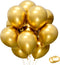 Gold Metallic Balloons 100pcs 12 Inch Helium Balloons for Birthday, Graduation, Baby Shower, Wedding Party Decorations