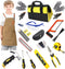 QeeHeng Kids Real Tools Set, Woodworking Tool Set, 38 Pieces with Tool Bag,