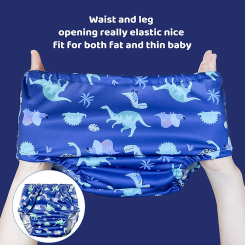 Waterproof Diaper Cover for Toddlers - Good Elastic Rubber Swim Diaper Cover for Potty Training Underwear, Boy 3T