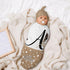 YallLocoMo Sets Custom Newborn Swaddle Blankets Hat Alphabet Floral Letter Dot Feather Soft Baby Receiving Blanket