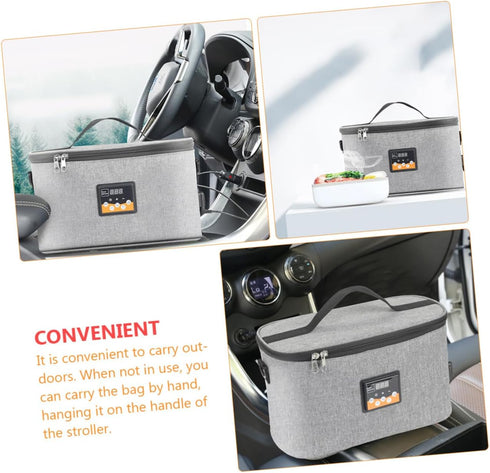 Car Bottle Warmer Bag Portable Food Warming Tote for Heating Electric Heating Convenient for Travel Outdoor Use