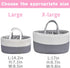 ABenkle Large Baby Diaper Caddy Baby Basket, Nursery Storage Bin and Car Organizer for Diapers and Baby Wipes, Changing Table Cotton Rope Diaper Storage Caddy Baby Gift Baskets