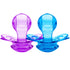 Generation-3 2 Pack LittleForBig Bigshield Big Sized Pacifier Candy Gloss Paci - Blue and Purple