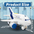1:200 3 4 5 6 7 8 Airplane Toys for Toddlers Friction Powered Toy Plane with Flashing Lights and Sounds for Kids Boys