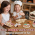 Playset, Set Playset Set 3-5 Lehoo Castle Wooden Play Food Toys, Pizza Oven Pretend Play Food for Kids Kitchen, Toddler