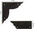Cosmos Pack of 12 Antique Metal Box Corner Protector Edge Safety Guard for Cabinet Furniture, Bronze Tone