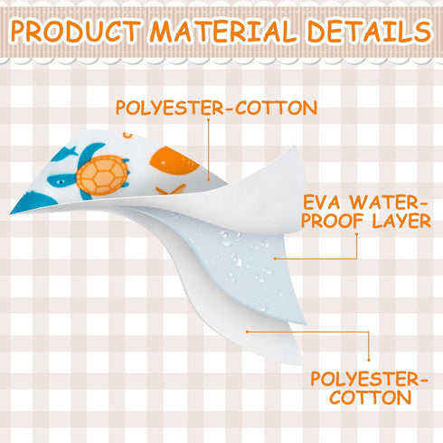 7-Pack Waterproof Cotton Baby Bibs with Hook & Loop Closure - Perfect for Newborns