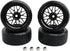 4PCS 12mm Hub Wheels,1:10 62mm Hard Plastic RC Drift Cars On Road Touring Racing Rally Tires for Traxxas HSP Tamiya HPI Kyosho On-Road Drifting Car Trucks (Black)