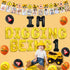 1st 1 1 Construction Birthday Party Decoration for Boys Im Digging Being Birthday Decor Dump Truck Decors for Year Old