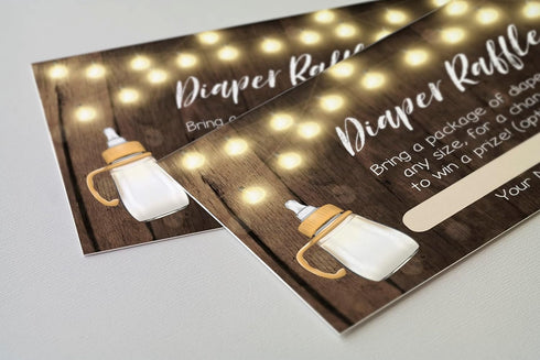 Your Main Event Prints Baby Brewing Beer Bottle Baby Shower Diaper Raffle Card - Neutral - 50 Count - 3.5" x 2"