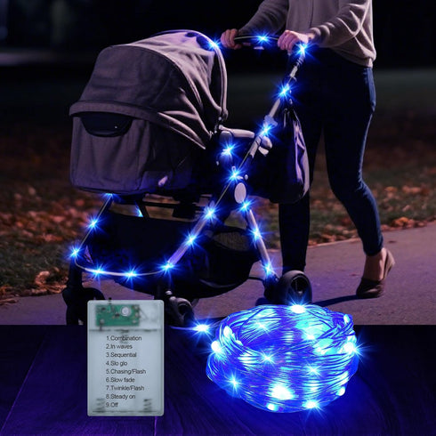 16.4FT Durable Baby Stroller Lights for Walking at Night, Make the Stroller