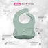 Waterproof Silicone Bibs for Babies - Abiie Ruby Wrapp with Front Pocket - Stain Resistant Toddler Feeding Accessory