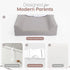 Waterproof Vegan Leather Contoured Baby Changing Pad | Wipe-Clean PU Leather Diaper Change Mat, Soft, Wipeable