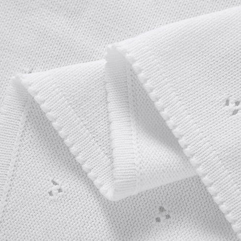 40x30 Inch mimixiong Organic Cotton Baby Blanket Neutral Knitted Soft Crib Nursery Swaddling Receiving Blankets