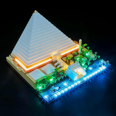 BRIKSMAX LED Lighting Kit for LEGO-21058 Great Pyramid of Giza, Compatible with Architecture Building Blocks