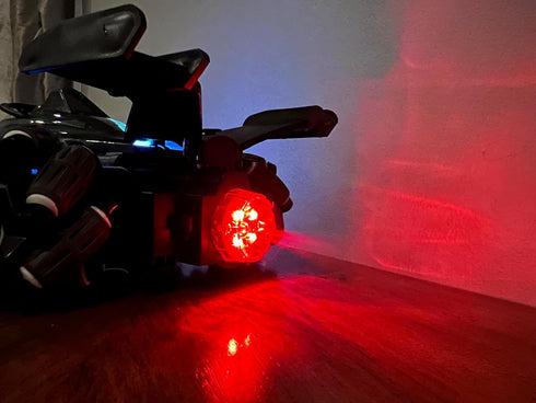 Formula Drift Car with Smoke, LED Lights, 360° Rotation, and Sound for Ultimate Drifting Experience 14"x7" (Red)