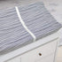 TL Care Printed 100% Cotton Knit Fitted Contoured Changing Table Pad Cover - Navy Fun Stripe