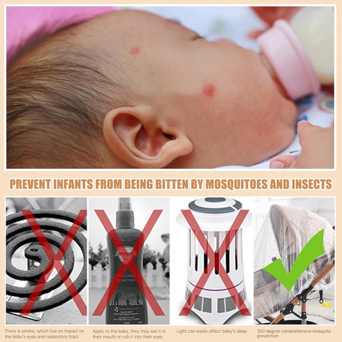 BQSAZHYJ yecwz002 Mosquito Net for Stroller,Baby Pram Net Portable Star Print Stroller Netting Cover Perfect Bug Net