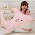 51inch MorisMos Giant Shark Stuffed Animal, Large Shark Plush Toy Pillow Gift for Kids, Girlfriend, Pink