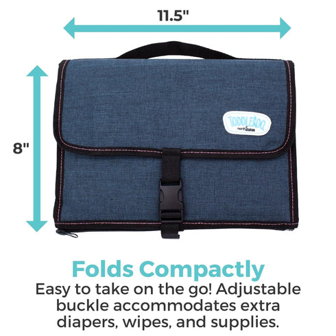 Toddleroo by North States - Travel Changing Pad: Portable Diaper Changing Pad for Baby - Foldable Changing Mat