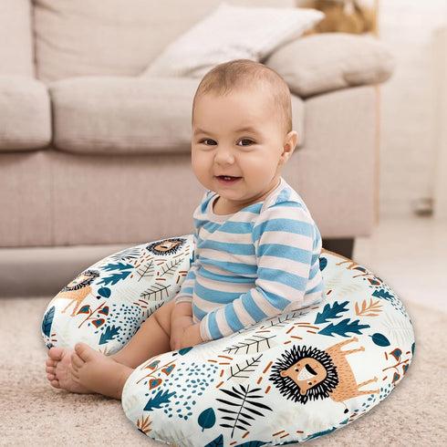 SWESEN Nursing Pillow Cover, Lion Breastfeeding Pillows Covers, Snug Fits Nursing Pillow Slipcovers for Boys Girls