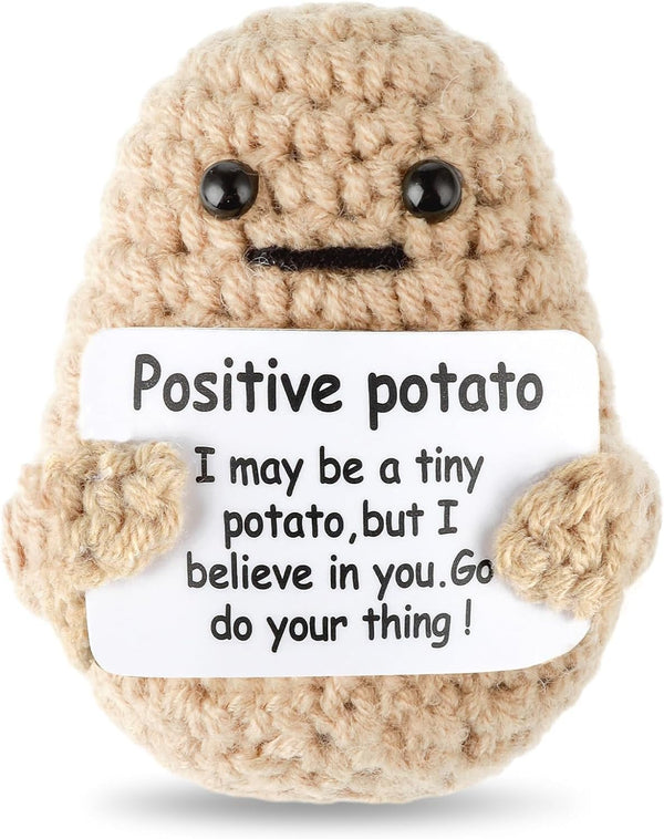 Letken Positive Potato Crochet Mini Knitted Potato Toy Home Decorations Encouragement Gifts (Positive