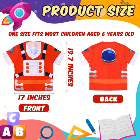 Jiuguva 12 Pcs Kids Community Helper Dress Up Clothes - Pretend Play Costume Set