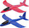 BooTaa 2 Pack Airplane Toys, 17.5" Large Throwing Foam Plane, 2 Flight Mode Glider for Kids, Outdoor Sport Toys