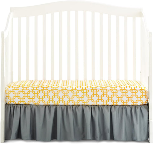 American Baby Company 100% Natural Cotton Percale Fitted Crib Sheet, Golden Yellow Twill Gotcha