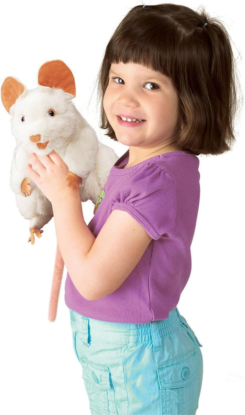 Folkmanis White Mouse Hand Puppet