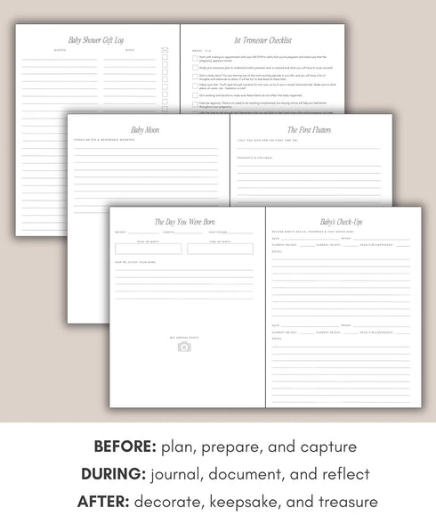 Lamare Pregnancy Journal for First Time Moms Hardcover Pregnancy Planner & Diary Pregnancy Gift for First Time Moms