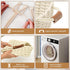 L13'' W8.7'' H5.9'') XXL Cotton Rope Storage Basket with Leather Handles, Woven Nursery Organizer for Diapers, Wipes
