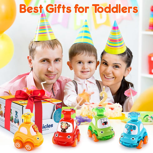 Cars Toys for 1 Year Old Boys - Press and Go Toy Cars for Toddlers 1-3, First Birthday Gifts