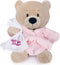 My OLi 9" Teddy Bear Plush Toy Dressed in Bathrobe with Soothing Towel “Get Well Soon” Gift for Kids, Pink