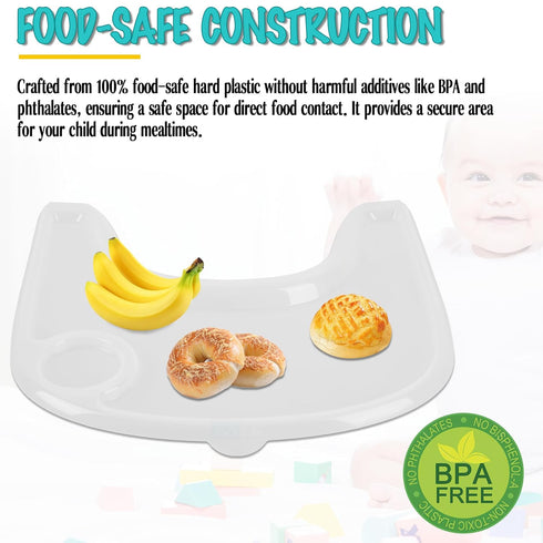 High Chair Tray Cover Compatible with Stokke Tripp Trapp Chair with Cup Holder - Smooth Surface and Strong Suction