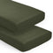 Sweet Jojo Designs 2-Piece Baby Crib Sheets Set (Solid Dark Green) for