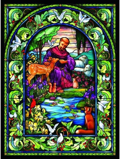 SUNSOUT INC St. Francis 1000 pc Jigsaw Puzzle by Randy Wollenmann - Finished Size 20" x 27"