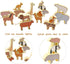 Xylolin Wooden Zoo Animal Blocks Stacking and Balancing Toy, Toddler Wood Animal Figures Blocks Imaginative Play