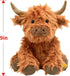 SOLPOBEI Music Highland Cow Stuffed Animal with Sound, Farm Cow Toy with ''Moo''Sound, Soft Farm Animal Cattle Plushie