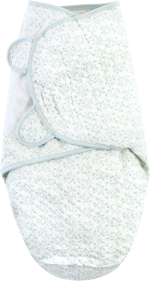 3pk, 0-3 Hudson Baby Unisex Baby Quilted Cotton Swaddle Wrap Enchanted Forest, Months