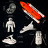 Space Exploration Shuttle Toys, Space Explorer Toy Kit with Signal Receivers, Satellites, Gift for Boys Girls