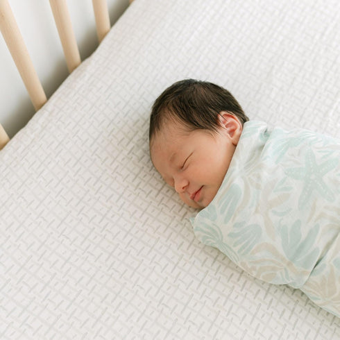 100% Mattress(28"x 52"), Crane Baby Crib Sheet, Neutral Hashtag Crib Sheets & Toddler Sheets, Cotton Crib Sheets